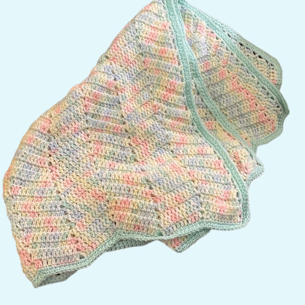 New! hand-made, crocheted, baby afghan
